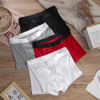 Vente en gros de sous-vêtements simples et confortables en modal de couleur unie, caleçons pour hommes de haute qualité