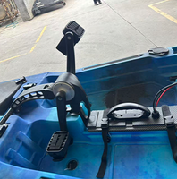 Moteur de kayak en aluminium 55lbs 65lbs, moteur électrique de pêche à la traîne haute vitesse, propulsion par pédale pour plongeurs, eaux océaniques, extérieur