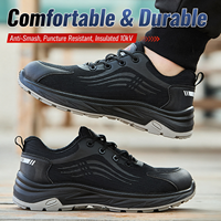 Chaussures de sécurité à embout d'acier, antidérapantes, résistantes à l'huile, bottes de travail industrielles pour hommes
