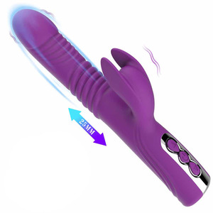 2023 nuevo consolador 8 frecuencias vibración telescópica Estimulación del punto G conejo vibración masaje masturbador juguete sexual para mujeres - Product Image 1