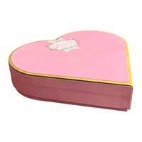 Caja de chocolate de corazón de Navidad personalizada con Manejo de Impresión de revestimiento UV de laminación mate en relieve