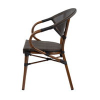 Ensemble de salle à manger de jardin moderne en plein air, cadre en aluminium, chaise en rotin synthétique, meubles pour hôtel, restaurant, parc, villa