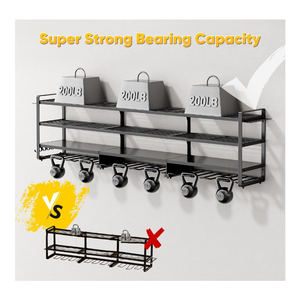 منظم أدوات متعدد الوظائف مثبت على الحائط قابل للتوسيع 48 بوصة مع 12 رفوف لغرف أدوات المرآب - Product Image 2