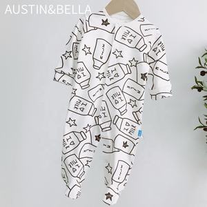 AustinBella/Boutique Tutina con Piedini per Neonato 0-3 6 9 <span class=keywords><strong>12</strong></span> fino a <span class=keywords><strong>18</strong></span> <span class=keywords><strong>Mesi</strong></span>, <span class=keywords><strong>Abbigliamento</strong></span> Autunno Inverno per Bambino 100% Cotone - Product Image 4