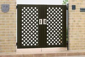 Pagar Taman Depan Eksterior Geser Ayun Pagar Jalan Masuk Teralis Logam Desain Utama Dekoratif Terbaru Gerbang Besi Aluminium - Product Image 6