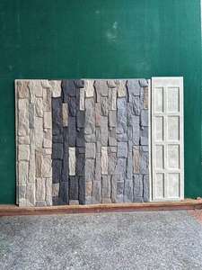 2024 nuevo diseño ligero PU panel de pared de piedra sintética <span class=keywords><strong>poliuretano</strong></span> interior y exterior 3D piedra cultural Big Rock Stone Brick - Product Image 5