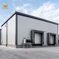 Edificio de taller con estructura de acero moderna para almacén industrial con posibilidad de expansión futura para paneles solares