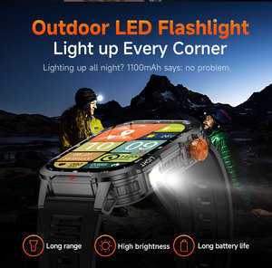 Montre connectée MAX68, écran tactile TFT, batterie 1100 mAh, étanche IP68, tracker de fitness, tracker de sommeil, boussole, multisports V35 - Product Image 3