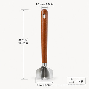 Écrase-pommes en acier inoxydable avec manche en bois, outil multifonctionnel pour écraser les légumes, pour la cuisine et la pâtisserie - Product Image 6