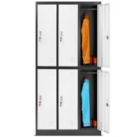 Garde-robe en métal à 6 portes en acier 3B2A Gym School Storage Cheap Price Durable
