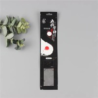 Emballage personnalisé imprimé, recyclable, résistant à l'humidité, à fermeture éclair 3 côtés, pochette plate en PE/aluminium avec fenêtre transparente pour sushi et lait