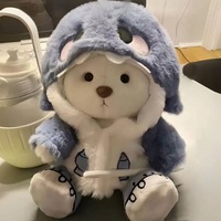 Oso de Peluche Lina Lena de 30 cm, Hecho a Mano, con Traje, Articulado, Regalos de Boda, Oso de Peluche con Ropa, Regalo para Niños, Juguete de Peluche Barato
