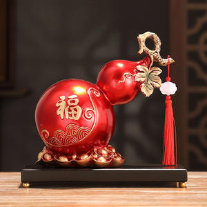 Ornement en résine époxy chinoise en forme de gourde, artistique et créatif, cadeau de pendaison de crémaillère pour salon, bureau, entrée, cave à vin, bureau - Product Image 3