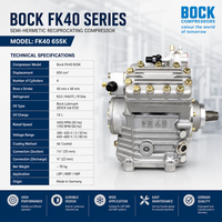 Compresseur de climatisation de bus BOCK FK40-655K FKX40-655K, compresseur AC 24V pour climatiseur de bus Yutong Kinglong