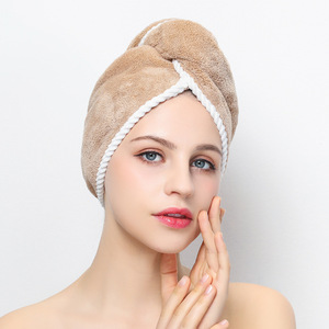 <span class=keywords><strong>Serviette</strong></span> de séchage capillaire en microfibre velours corail anti-frisottis pour femme, séchage rapide, ultra-absorbante, légère, douce et épaisse - Product Image 2