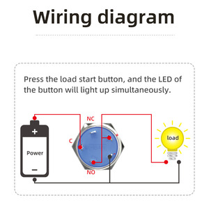 16 мм <span class=keywords><strong>Spdt</strong></span> 12 В кнопочный переключатель зеленое светодиодное кольцо Power Symbol Ip67 сброс подсветки панели управления, кнопка запуска водонепроницаемая - Product Image 6