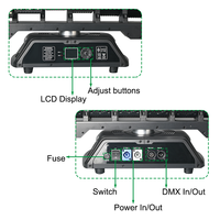 Barra de Luces Móviles LED de 6 Cabezas y 60W con Control de Píxeles, Efecto Wash, DMX, RDM, Equipo de Iluminación para Escenarios, Conciertos, Eventos y Espectáculos