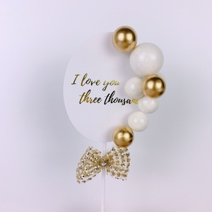 Suministros de Decoración para Pasteles al por Mayor, Globos para Bodas, San Valentín, Día de la Madre, Feliz Navidad, Adornos para Pasteles de Feliz Cumpleaños - Product Image 4