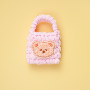 Sac de rangement pour écouteurs en forme d'<span class=keywords><strong>ours</strong></span> mignon et moelleux, étui de protection en tissu tricoté à la main, parfait pour offrir en cadeau - Product Image 5