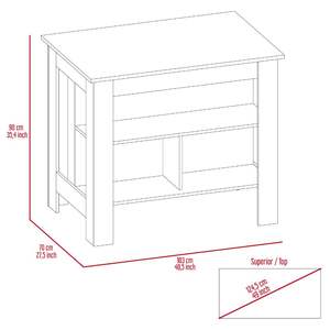 DB Calgary Juego de cocina de 2 piezas Blanco/Gris claro Isla de cocina y gabinete de despensa - Product Image 6