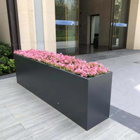 Kustom paduan Aluminium pot taman pot bunga lembar galvanis untuk dekorasi luar ruangan tanaman berkebun baja tahan karat