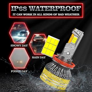 Fábrica de IKAS que suministra tubos de cobre rojos triples A12 240W 50000LM bombillas LED de superbrillo 4575 chips LED faro H1 H3 H4 H7 - Product Image 3