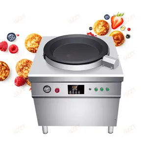 Nhà Hàng thép không gỉ lò nướng nhanh chóng sưởi ấm hình dạng dập nổi Fry Pan chiên bánh bao máy 360 ROTARY bánh bao Nồi chiên