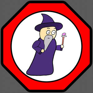 Autocollants muraux IW Comics Purple Wizard of Caution sans bulles - Product Image 1