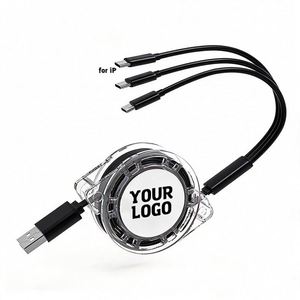 Wholesale Gift C Retractable Multi <b>Usb</b> Charge Logo Kable Portable 3 in 1 Charging <b>Cable</b> Custom Promotional Gifts - Product Image 1