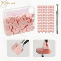 Kit professionnel d'éponges carrées miniatures pour nail art avec pinceaux dégradés, stylo applicateur pour éponges à ongles, pour la conception de vernis gel et les fournitures de manucure