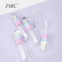 Tube de brillant à lèvres Quicksand Glitter, flacon de gloss unique 7ml, étiquette personnalisée, emballage vide pour rouge à lèvres liquide transparent, tube en plastique