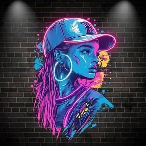 Enseigne lumineuse Pop Art personnalisée enseigne lumineuse murale pour motocyclette enseigne lumineuse à <span class=keywords><strong>LED</strong></span> éclairage décoratif imprimé UV - Product Image 1