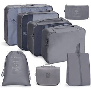 Ensemble de 8 pièces, sacs de voyage, <span class=keywords><strong>organisateur</strong></span> de bagages, <span class=keywords><strong>valise</strong></span> de vêtements, sac d'emballage de voyage, <span class=keywords><strong>pochette</strong></span> de Compression, <span class=keywords><strong>pochette</strong></span> d'organisation de bagages - Product Image 4
