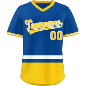 Maillot de baseball personnalisé à col en V, nom et numéro brodés, anti-humidité, uniforme de sport unisexe pour hommes, femmes et jeunes - Product Image 1