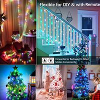 Lampu Natal TAIKOO Multi Warna, Lampu LED Pohon Natal Berkelap-kelip, Berbagai Pilihan Timer dan Fungsi Memori