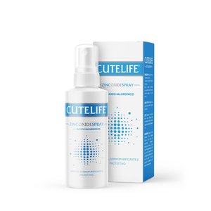 Cutelife Zinc Oxide <b>Moisturizer</b> 100mL with Hyaluronic Acid Soothing Dermopurifying Protective Body <b>Spray</b> - Product Image 1