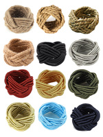 Anneau de serviette rond tissé à la main coloré pour la décoration de table