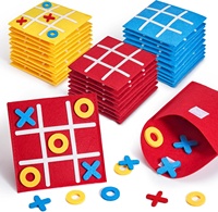 Geburtstags feier begünstigt einfach zu lagern Hochwertiges Filz material Mini Tic Tac Toe Brettspiel Party Geschenk für Kinder 4-8 Jahre