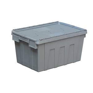 Nhiệm vụ nặng nề tiêm đúc doanh thu vuông lưu trữ Thùng nestable Stackable nhựa di chuyển hộp Tote bin kèm theo nắp - Product Image 3