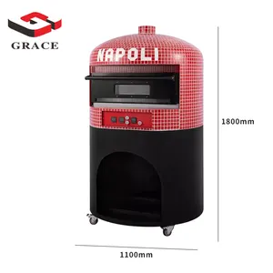 Industrial 600 Degree Large Pizza Baking Kiln Oven Electric Dome Brick Pizza Oven With Cabinet