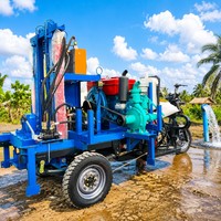 Foreuse de puits d'eau 200M de profondeur, machine de forage de puits pratique, prix usine, certifiée CE