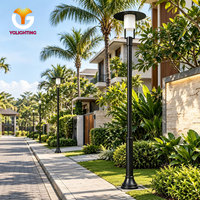 Lampadaire de jardin extérieur moderne avec corps en aluminium étanche IP65 pour villa, cour, allée et projets paysagers