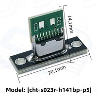 Kabel pengisi daya Data USB tipe-c wanita, pelat perbaikan modifikasi Keyboard kompatibel iPhone PVC panjang 0.3m untuk ponsel