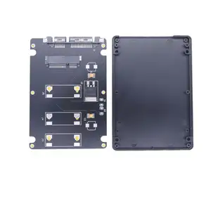 Tahan Suhu Tinggi 7 Mm MSATA untuk SATA3 2.5 "SSD Adaptor Plastik