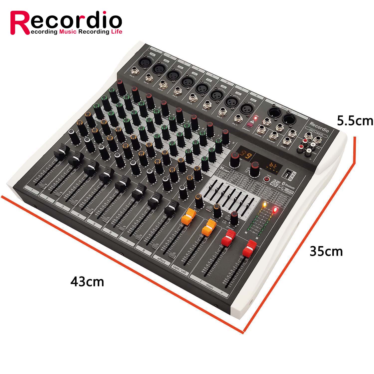 GAX-CY8 Recordio Dj Mixer 8 Channel - High Quality Audio