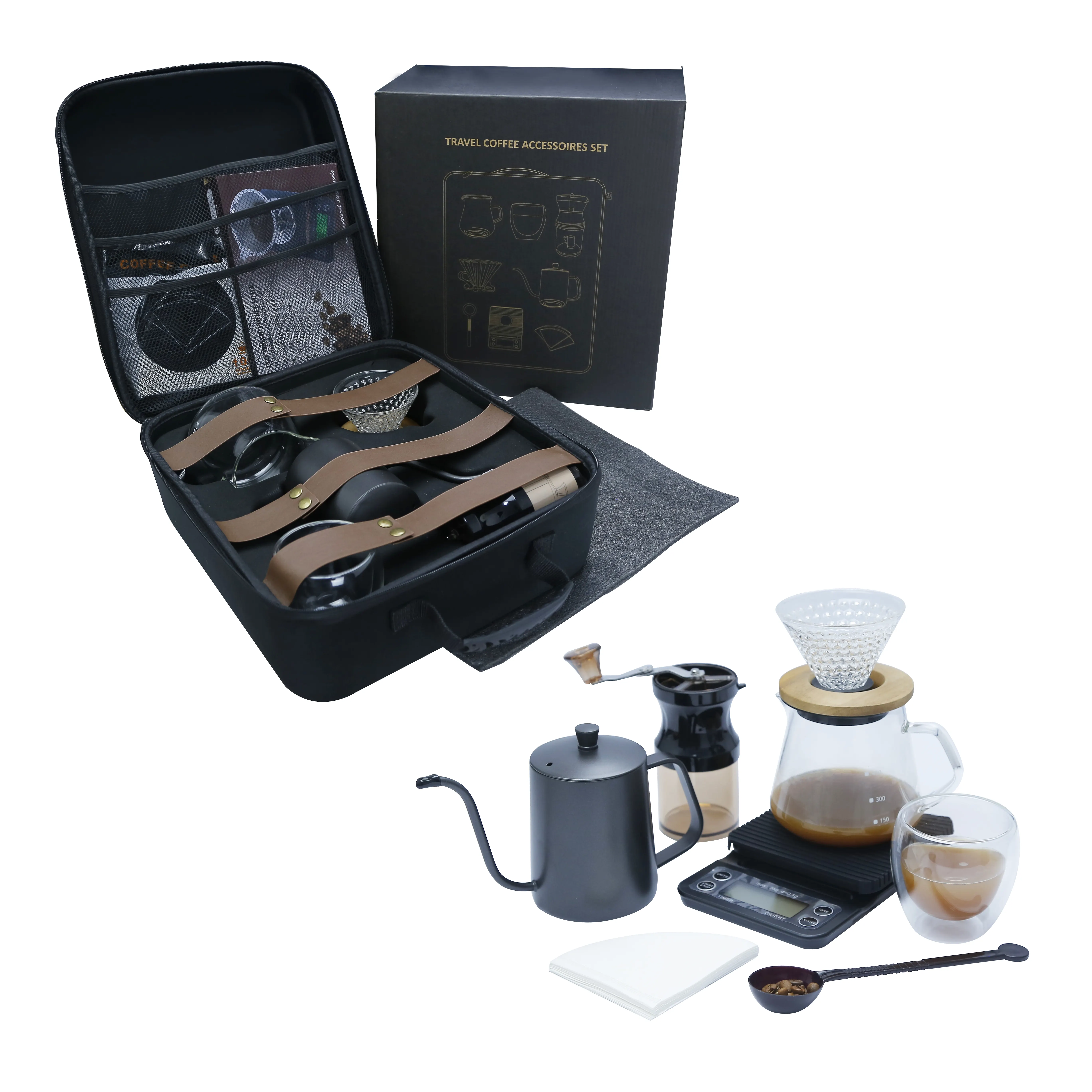 wholesale factory supply coffee maker set coffee travel bag