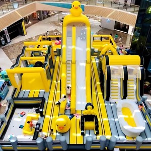 Gran castillo inflable hinchable con gorila saltar con aire para niños parque de juegos Little Yellow Duck Naughty Castle - Product Image 4