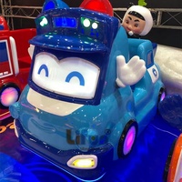 LiFun Nouvelle Machine de Jeu pour Parc d'Attractions Intérieur/Extérieur, Manège pour Enfants à Monnayeur avec Écran LCD 15 pouces en Métal, Version Anglaise