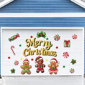 Imán Navideño para Puerta de Garaje y Refrigerador con Diseño de Hombre de Jengibre, Bastón de Caramelo Navideño para Decoración de Fiestas - Product Image 4
