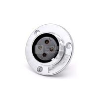 Conector Circular Eléctrico GX30 Tipo Inverso, Brida de 3 Orificios, 2 3 4 5 6 7 8 9 10 12 Pines, Conector Hembra Roscado para Soldar, Plateado